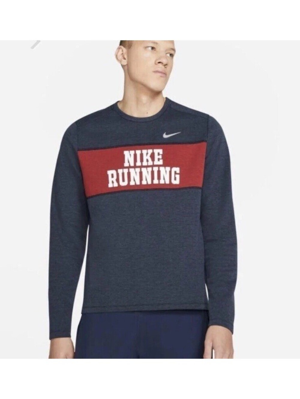 Nike Dri-FIT Heritage Running Crew - Thunder Blue DA3051-010 - Men’s Size Small